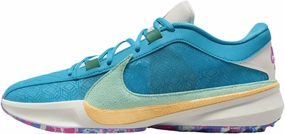 Nike Giannis Freak 5 Men's Basketball Shoes (DX4985-400, Blue Lightning/Phantom/Ice Peach/Emerald Rise) Size 10.5