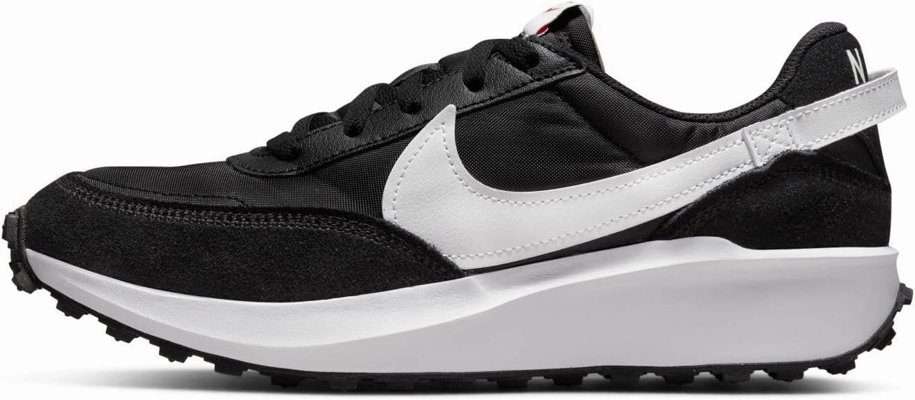 Nike Women's Waffle Debut Shoes Sneaker, Black/White-Orange-Clear, 8.5