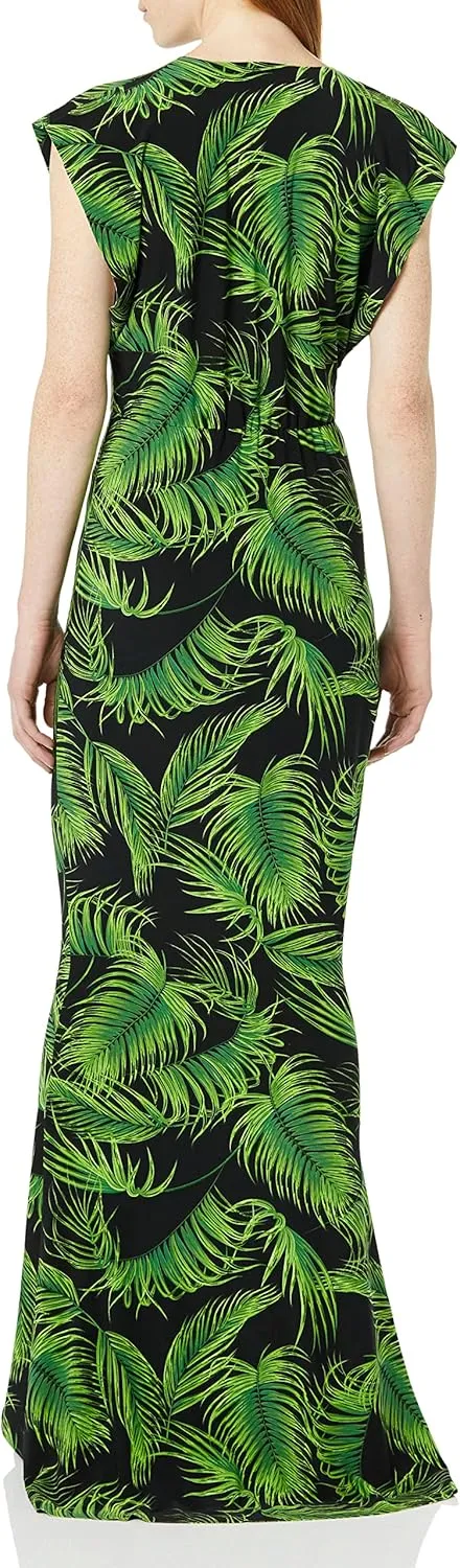 Norma Kamali Women's V Neck Rectangle Gown
