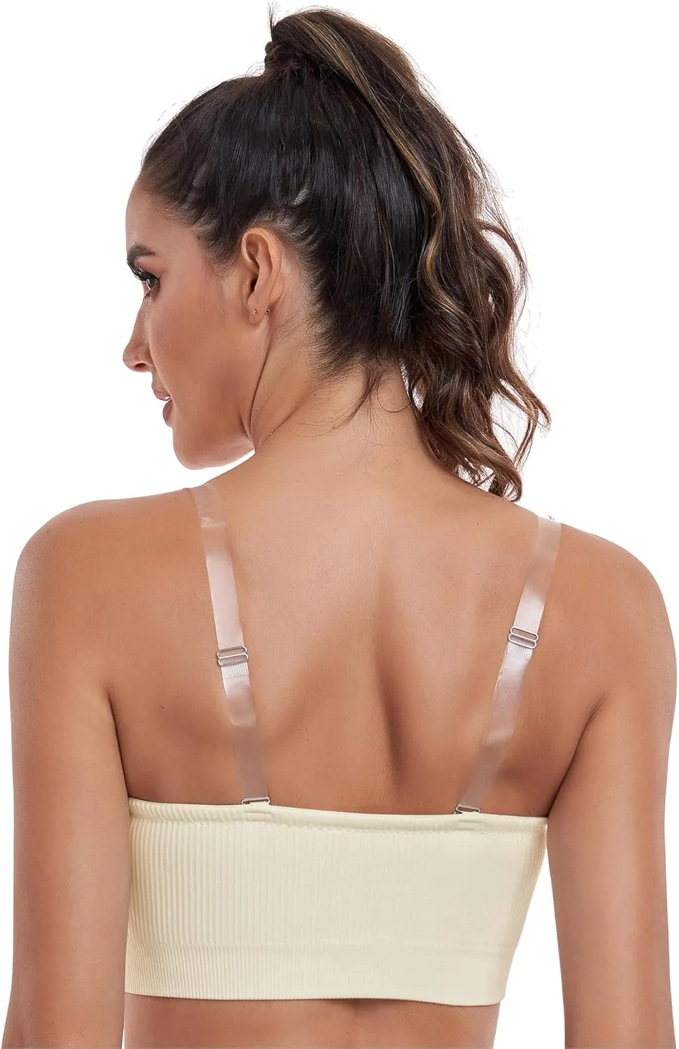 OBICUM Strapless Bras for Women Non-Slip Silicone Bandeau Bra Comfortable Bra