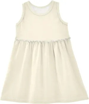 ODAWA Peach Puff Girls Sleeveless Dress Girls Casual Sundresses A-Line Girls Casual Dress for 2-8 Years Old Kids