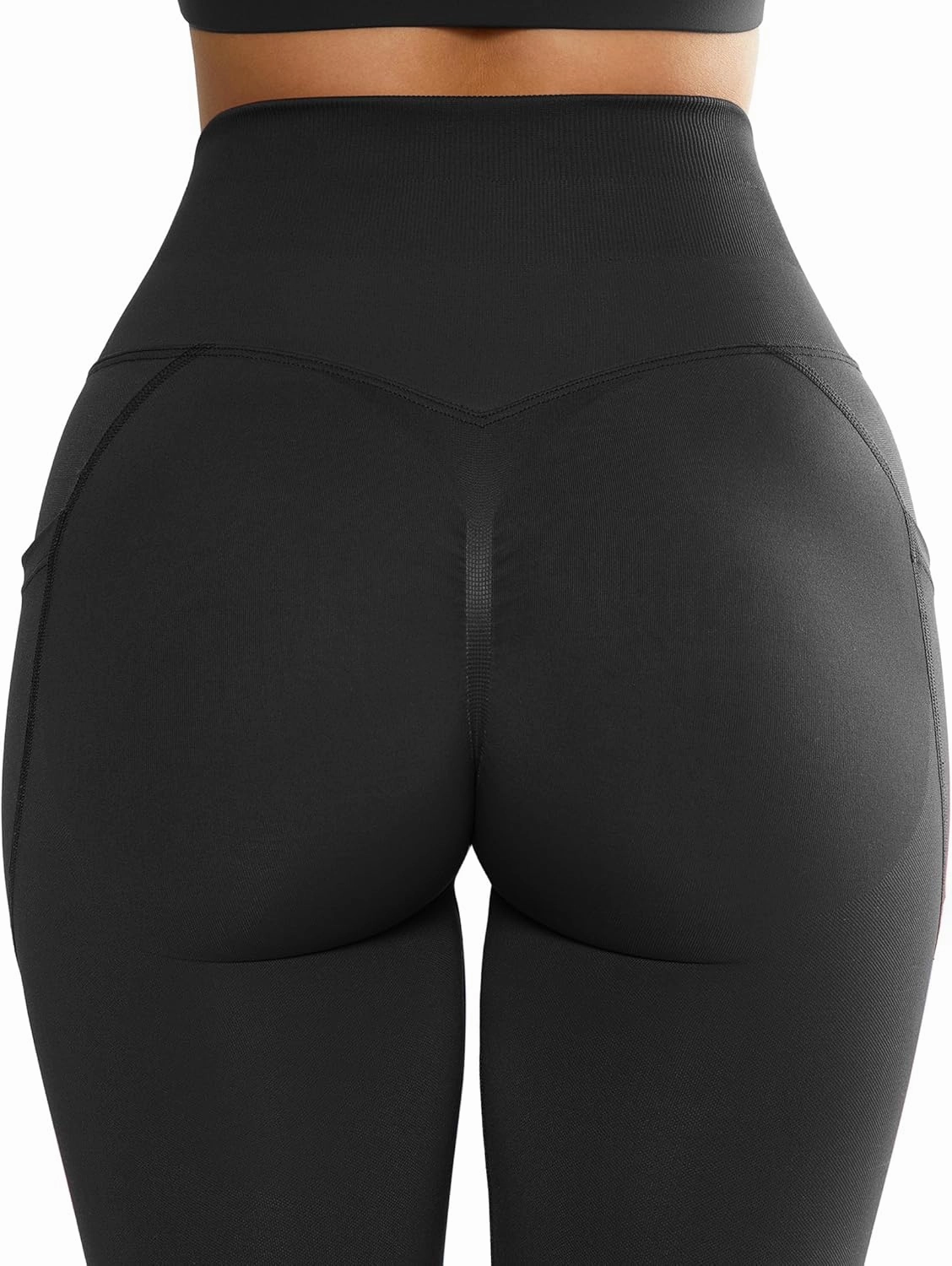 OMKAGI Women Scrunch Butt Lifting Leggings with Pockets Compression High Waisted Gym Workout Leggings