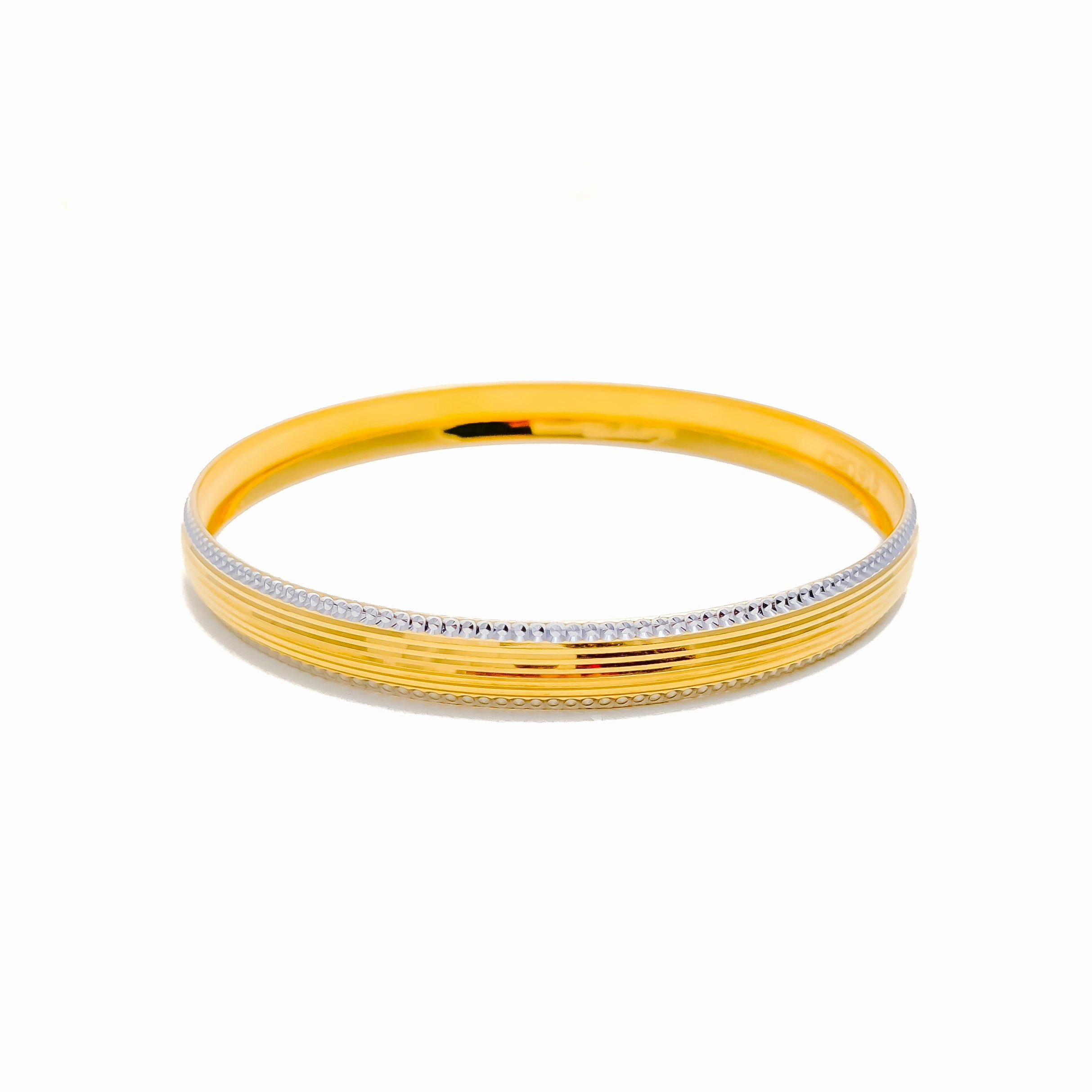 Opulent Gleaming 22k Gold Bangle