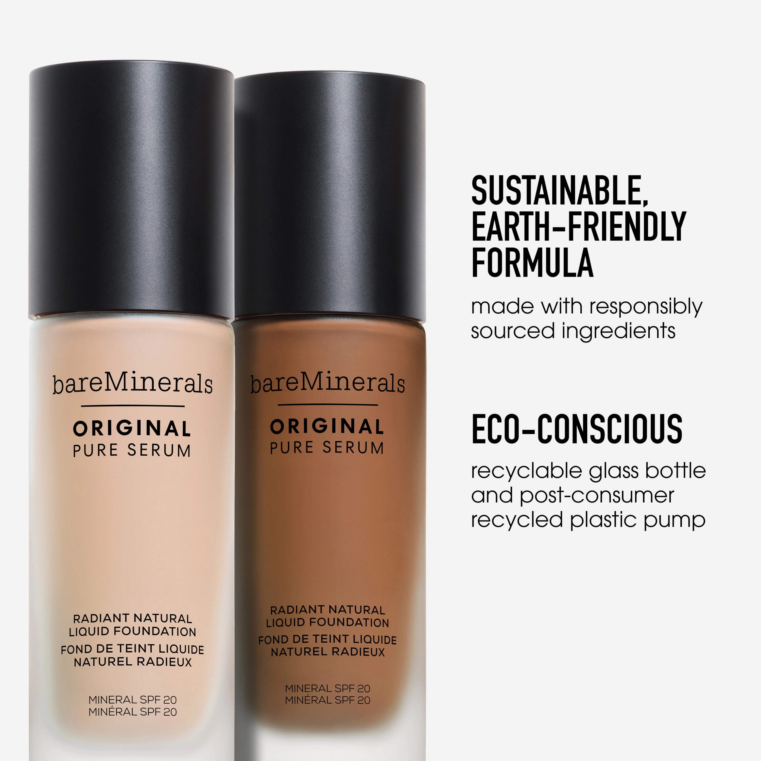 ORIGINAL Pure Serum Radiant Natural Liquid Foundation Mineral SPF 20