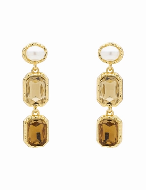 ORNATE PEARL DROP EARRING