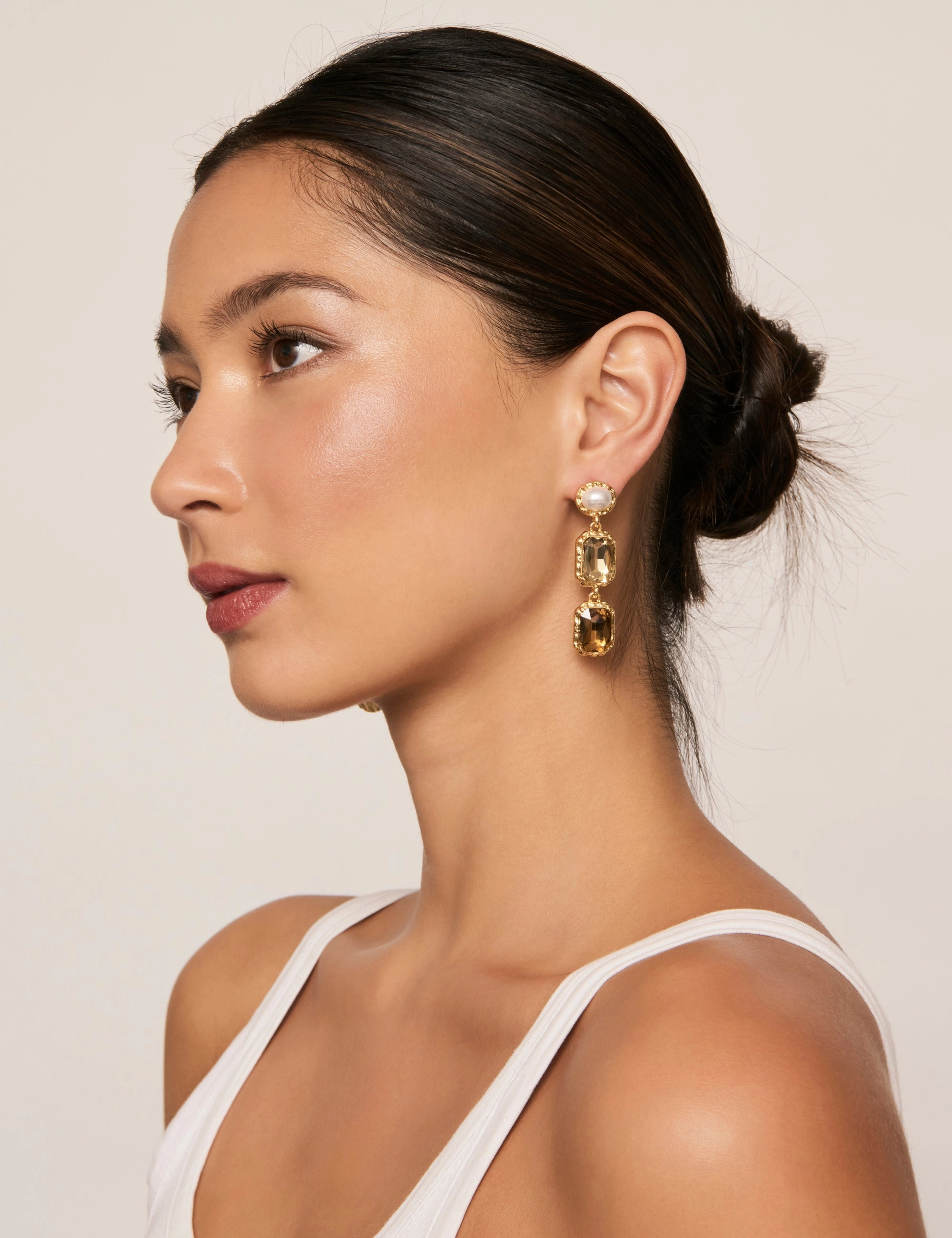ORNATE PEARL DROP EARRING