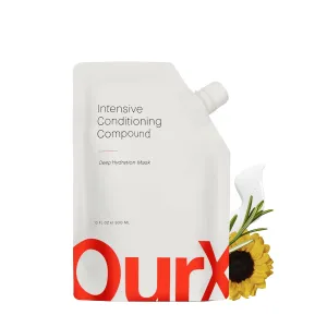 OurX Intensive Conditioning Compound 300ml – Deep Conditioner for Curly, Frizzy & Coily Hair | Hydrating Hair Mask with Squalane & Peptides for Repair, Moisture & Definition