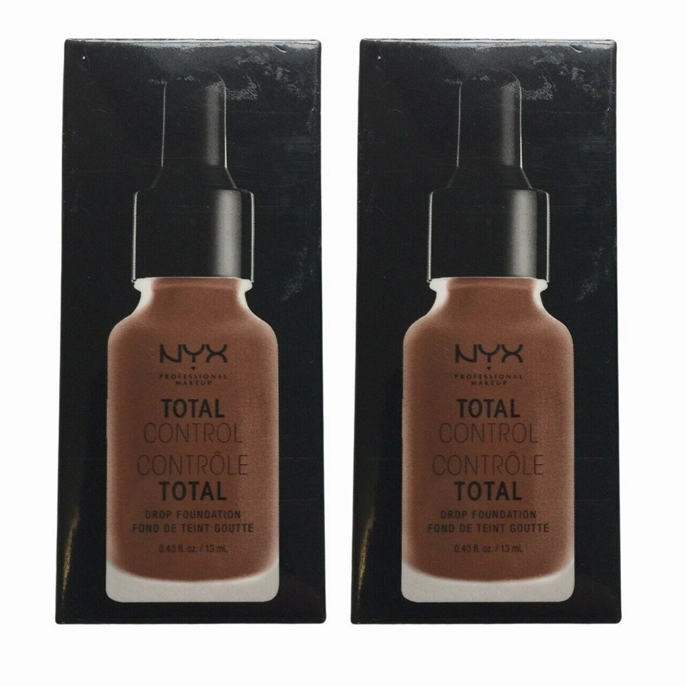 Pack of 2 NYX Total Control Drop Foundation, Deep Rich # TCDF20