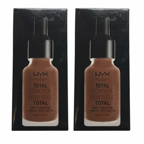 Pack of 2 NYX Total Control Drop Foundation, Deep Rich # TCDF20