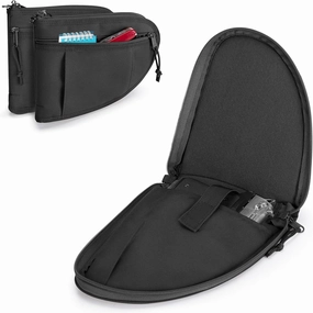Padded Pistol Cases (2 Packs) with Lockable Zipper, Handgun Bag with Thickened Velvet Lining for Gun Storage and Transport