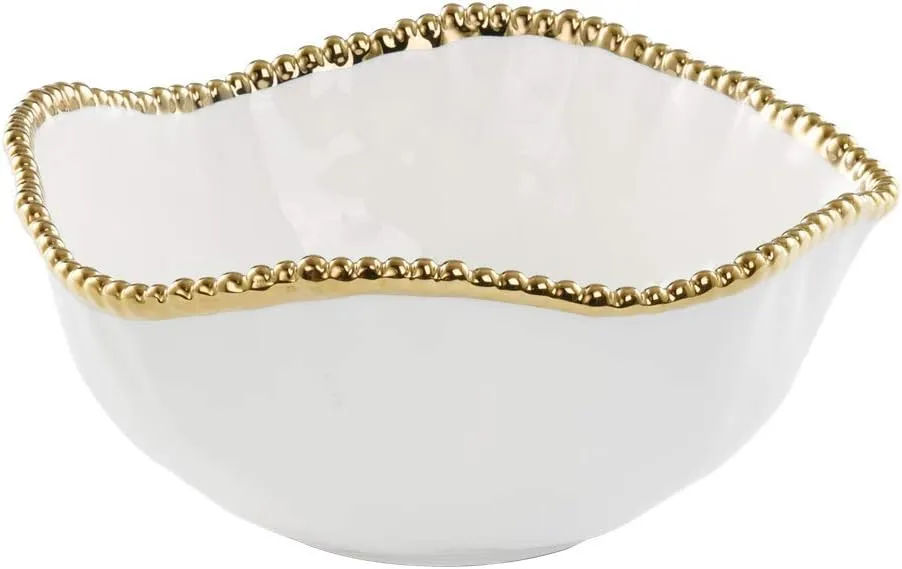 Pampa Bay Golden Salerno Porcelain Large Salad Bowl