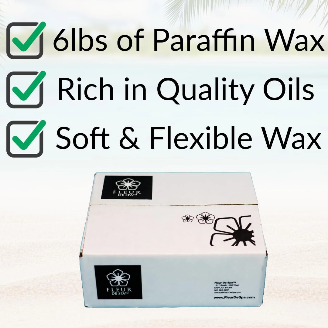 Paraffin Wax Refills – Made in USA – Coconut & Jojoba Oils for Luxurious Spa or Home Use on Hands, Feet, Body. Hydrating & Soothing