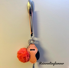 Peach “Safety” Keychain