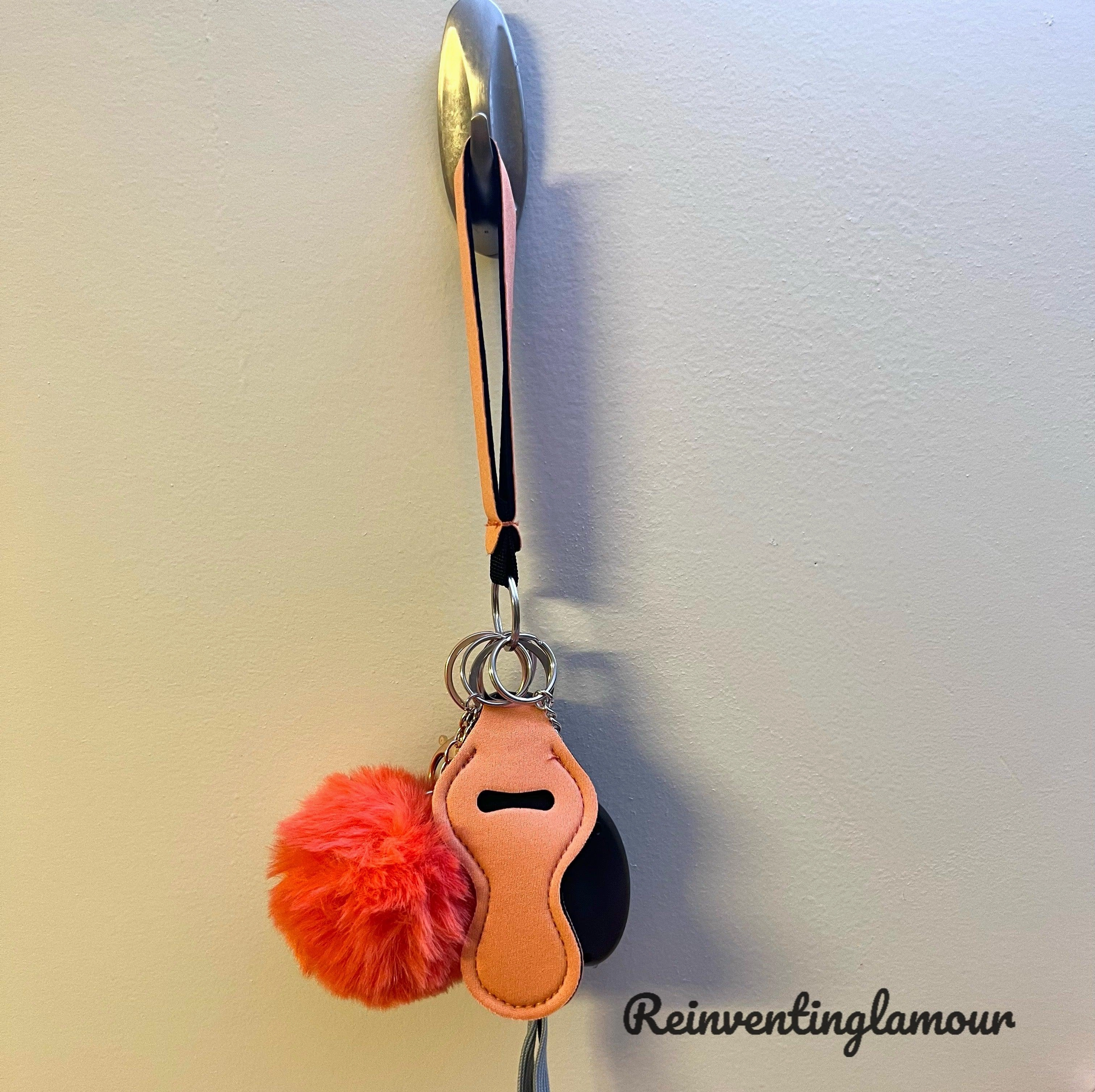 Peach “Safety” Keychain