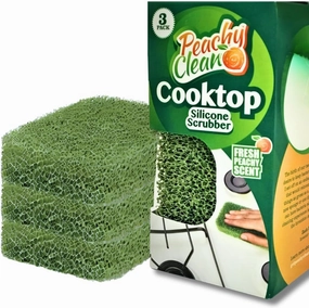 Peachy Clean Silicone Scrubber (Qty 3) - Cooktop Scrubber