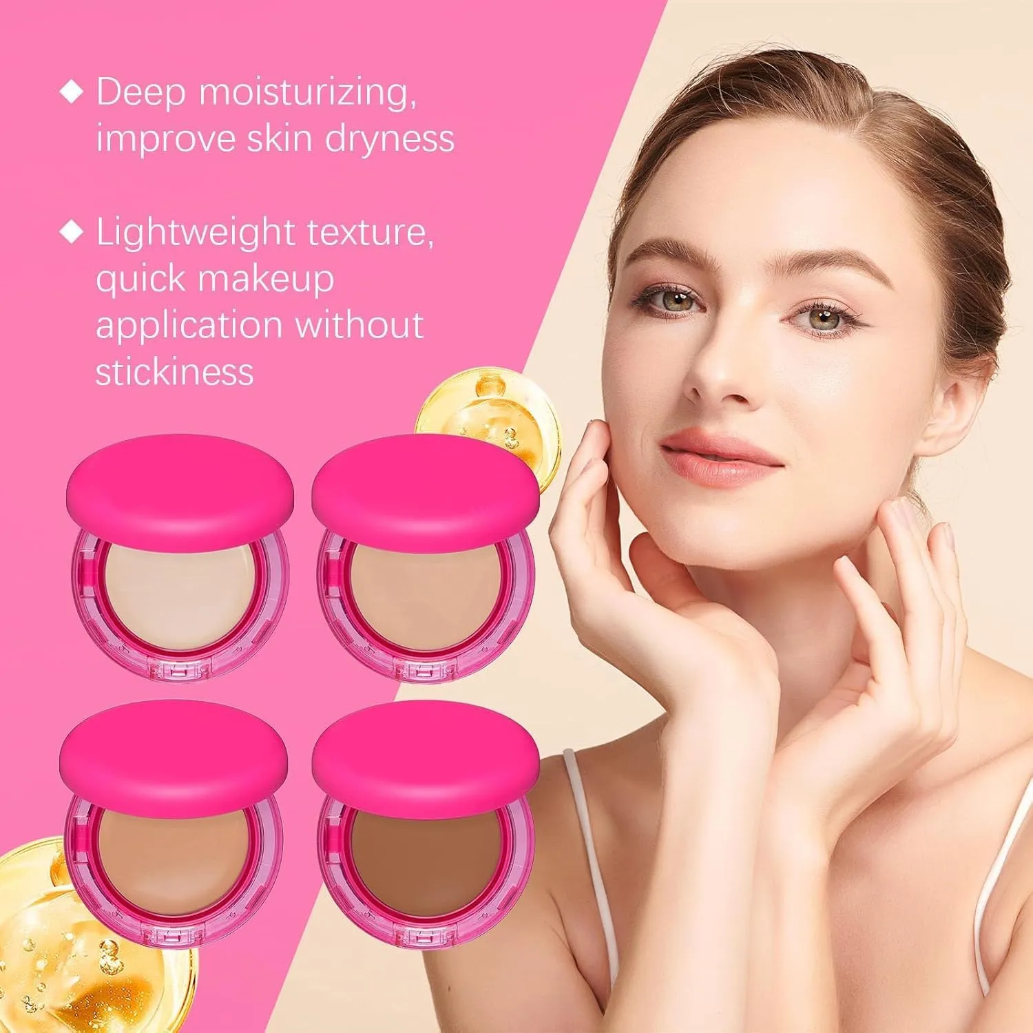 Peptide Bounce Foundation, Peptide Bounce Balm Foundation, Hydrating, Age-Defying Makeup for Mature Skin, Natural, Medium Buildable Coverage, All Skin Types