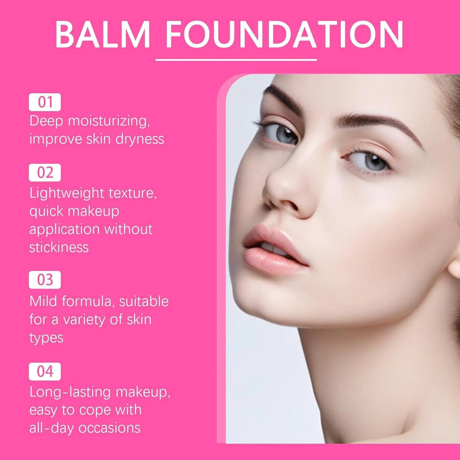 Peptide Bounce Foundation, Peptide Bounce Balm Foundation, Hydrating, Age-Defying Makeup for Mature Skin, Natural, Medium Buildable Coverage, All Skin Types