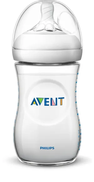 Philips AVENT Natural Baby Bottle, Clear, 9 Oz