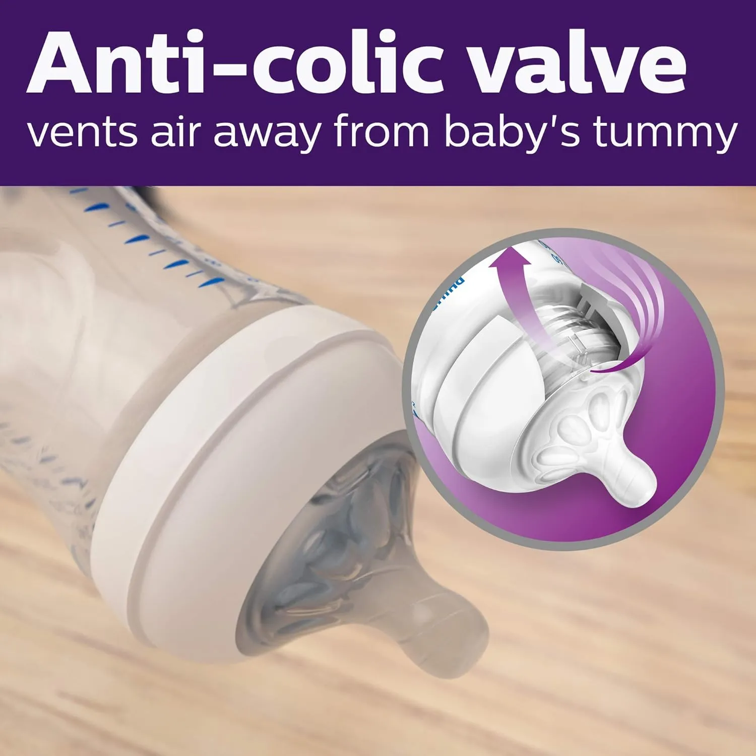 Philips AVENT Natural Baby Bottle, Clear, 9 Oz