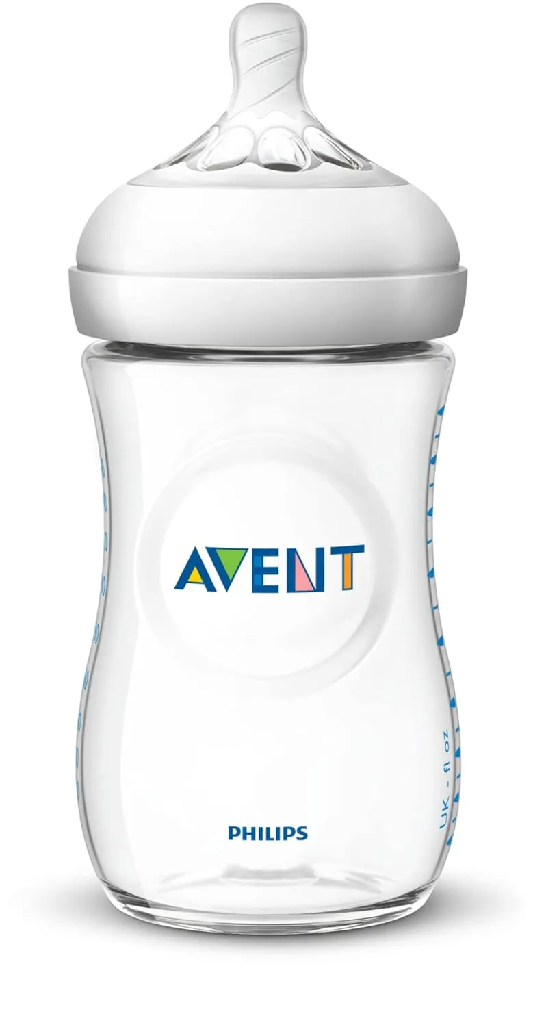 Philips AVENT Natural Baby Bottle, Clear, 9 Oz