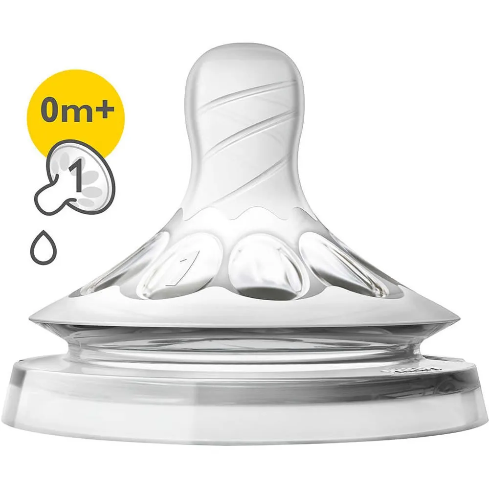 Philips AVENT Natural Baby Bottle, SCF010/37, Clear, 4 Ounce (Pack of 3)
