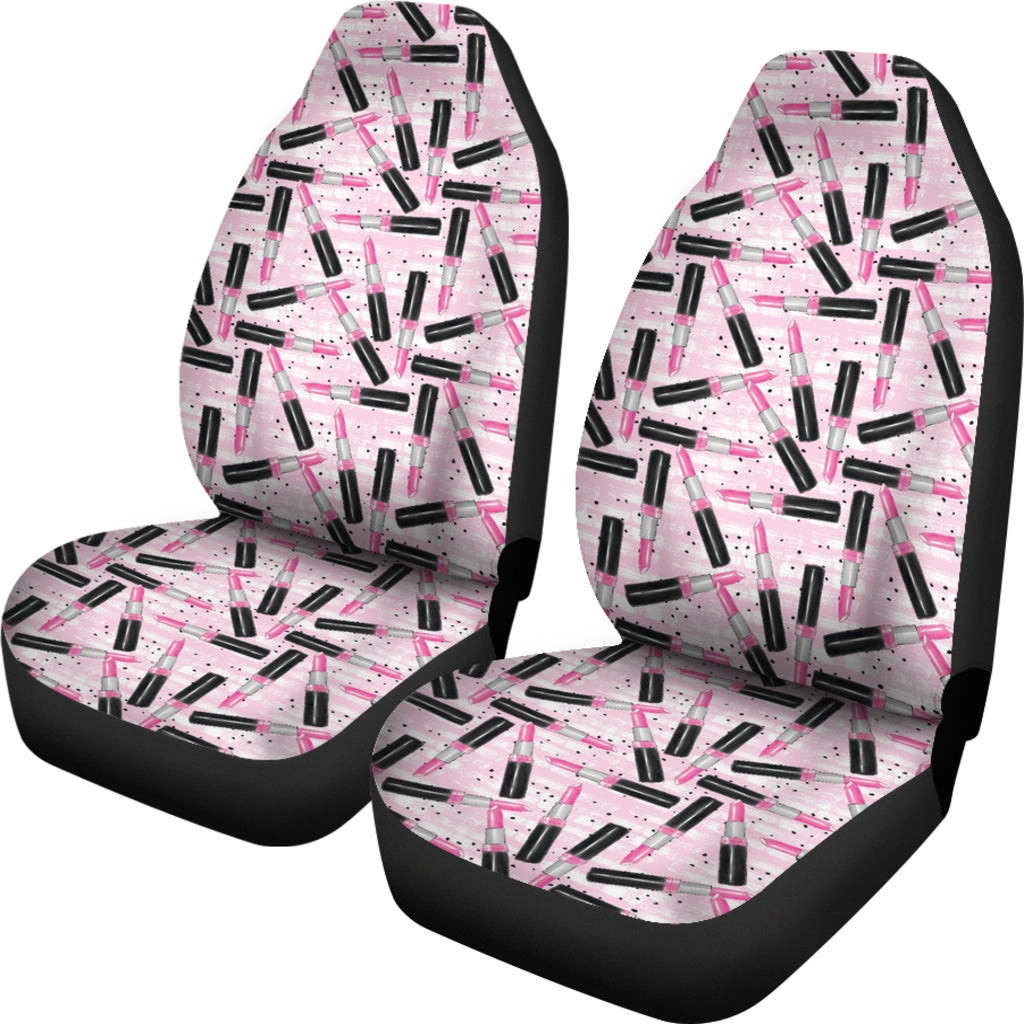 Pink Lipstick Makeup Car Seat Covers