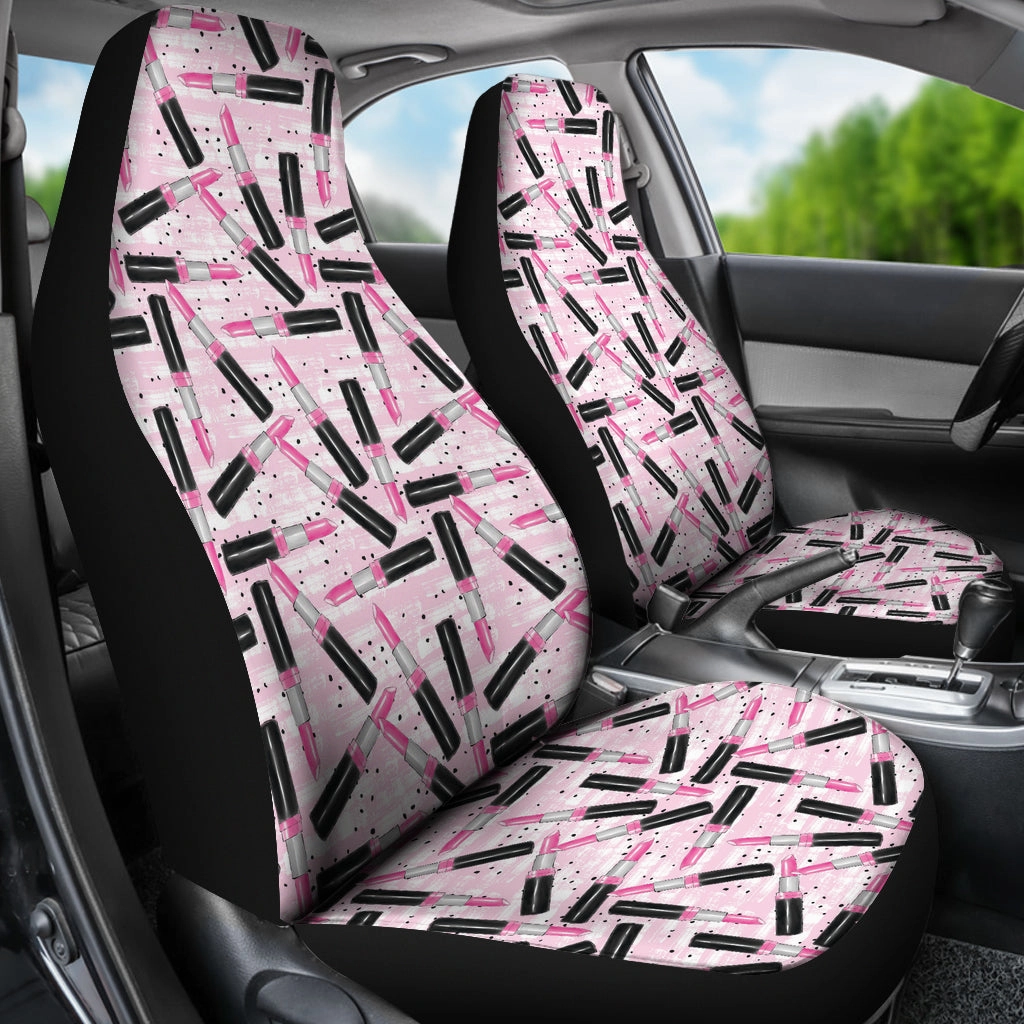 Pink Lipstick Makeup Car Seat Covers