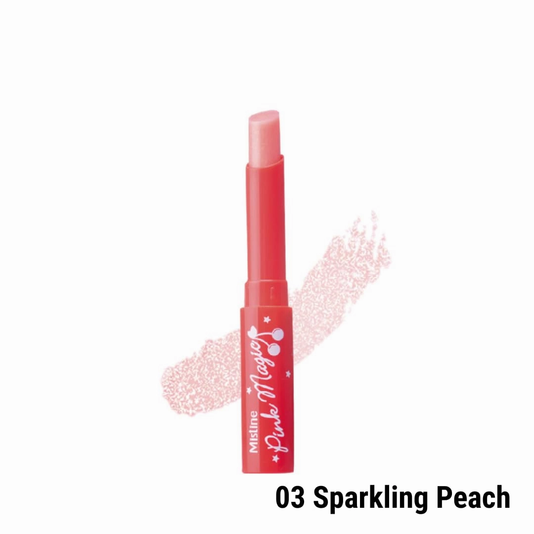 PINK MAGIC LIP Plus Vitamin C&E – Cherry – 1.5g – Color-Changing, Nourishing & Moisturizing Lip Balm (03 Sparkling Peach)
