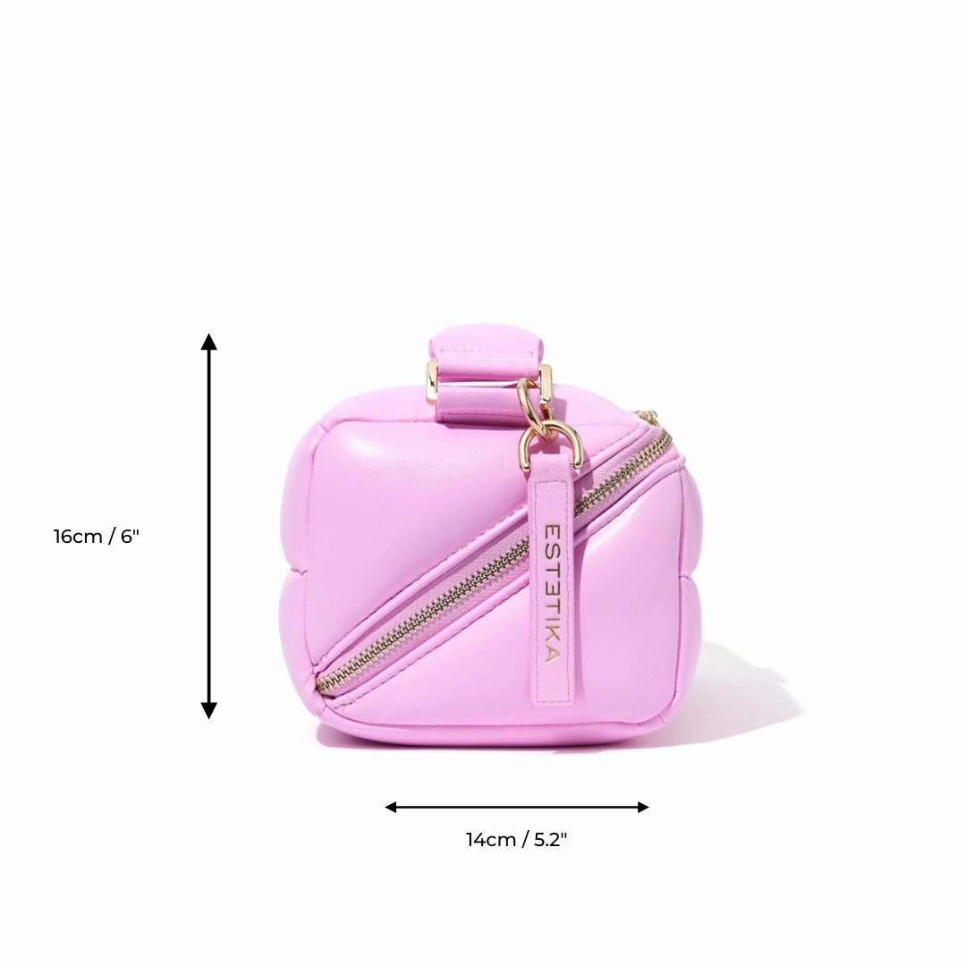 Pink Makeup Bag - Luxury Designer Quilted Cosmetic Case - The HOMEE