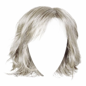 Positivity Wig With Chin-Length Tousled Undone Bob Wth Soft Youthful Bangs, Average Cap, Light Grey