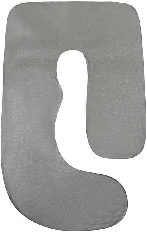 Pregnancy Pillow J-Shaped Full Body Pillow,59 inch with Jersey Cover Easy to Remove and Wash, Support Pregnant Women's Backs Legs and HIPS, Improve Sleep,Pregnancy Pillow for Women ，Dark Grey