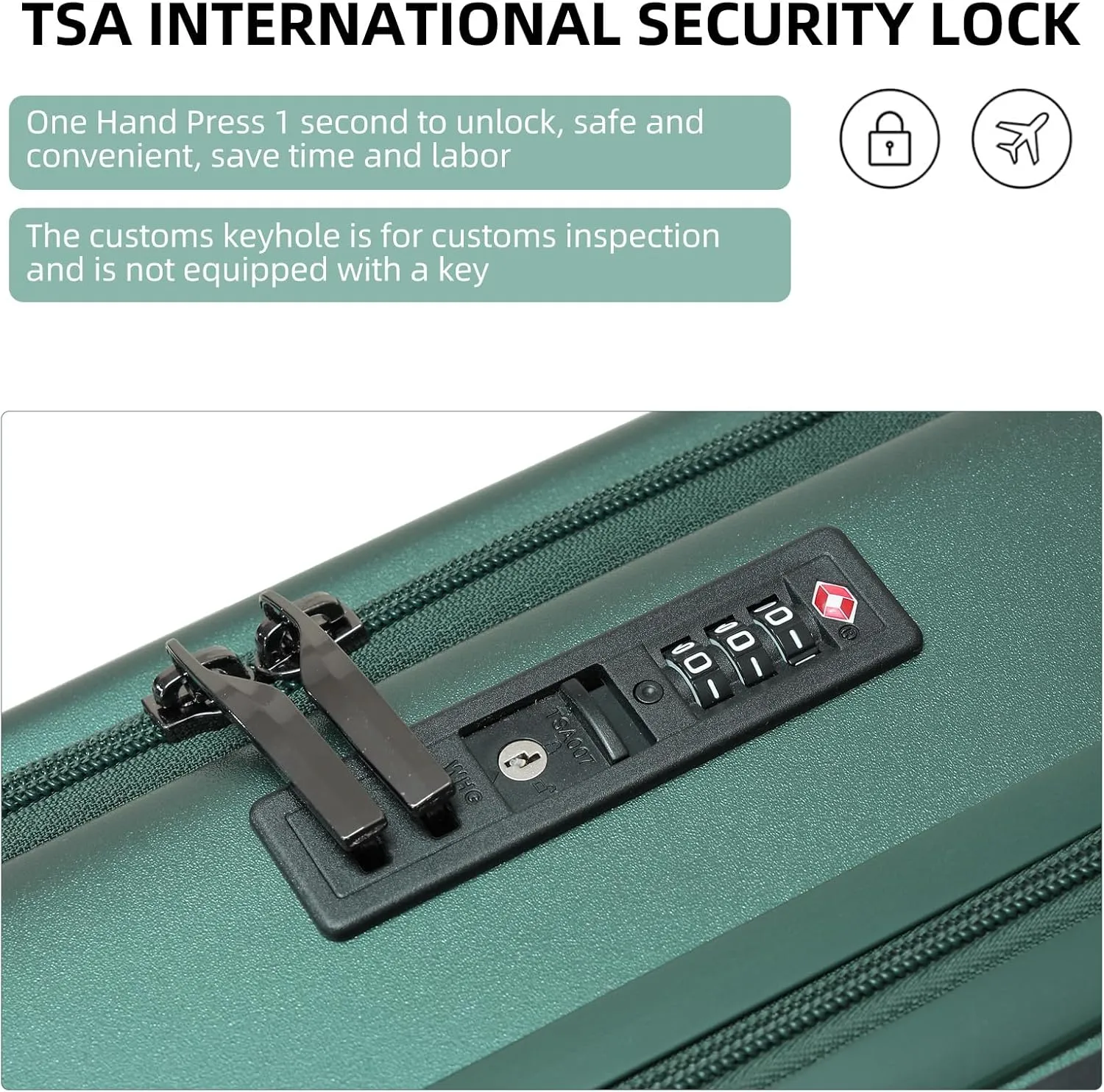 Premium Carry On Luggage, 20 Inch Top Opening Aluminum Frame Lightweight Airline Approved ABS PC Hard Shell Suitcases with Silent Wheels, TSA Lock, Front Pocket and Wet-dry Separated Six-piece Set