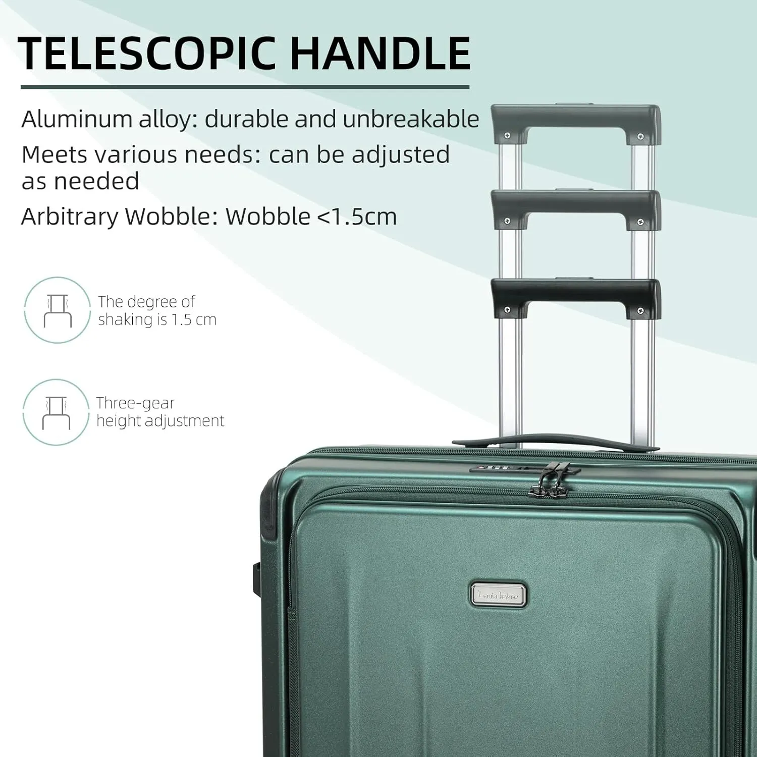 Premium Carry On Luggage, 20 Inch Top Opening Aluminum Frame Lightweight Airline Approved ABS PC Hard Shell Suitcases with Silent Wheels, TSA Lock, Front Pocket and Wet-dry Separated Six-piece Set