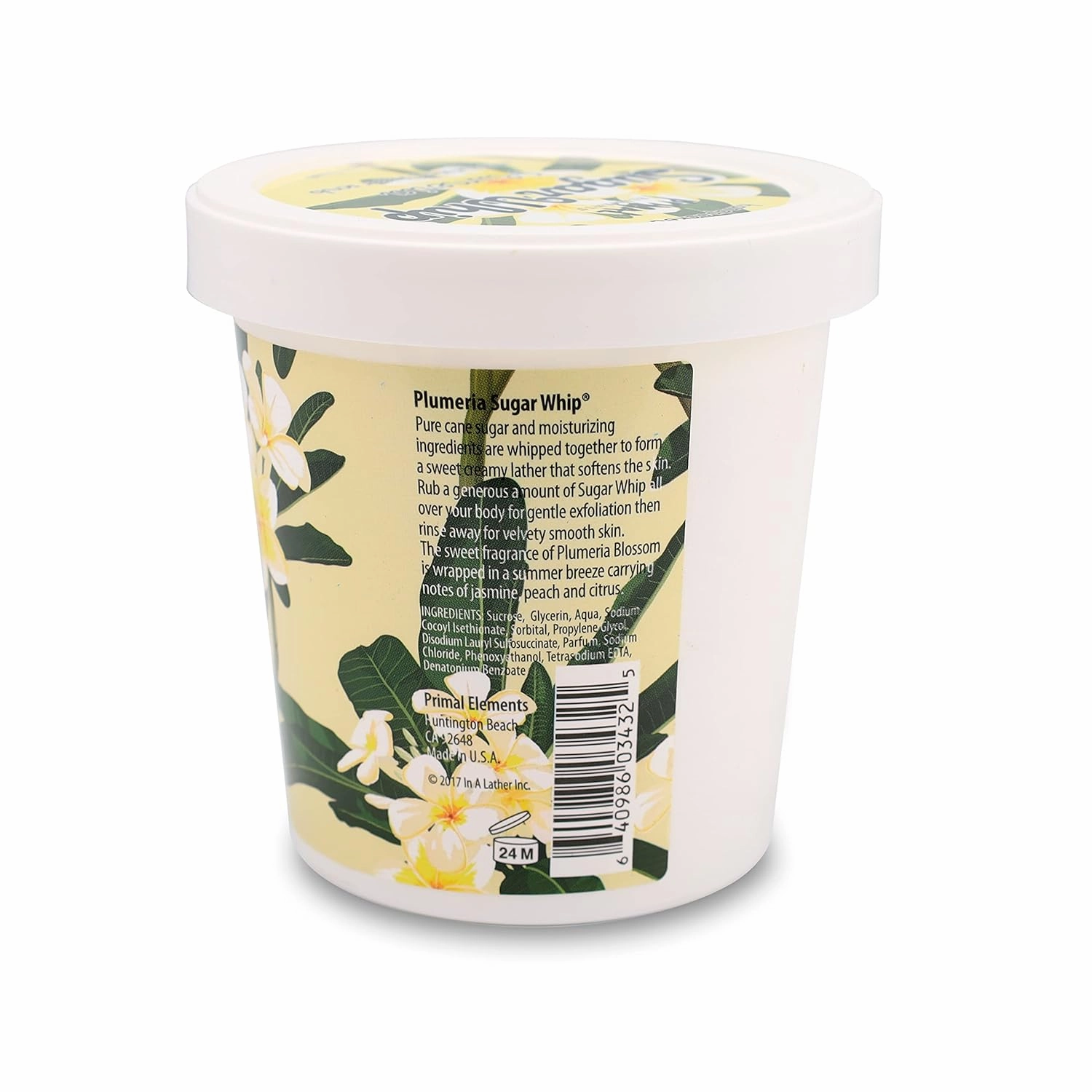 Primal Elements Plumeria Sugar Whip, 10 Ounce