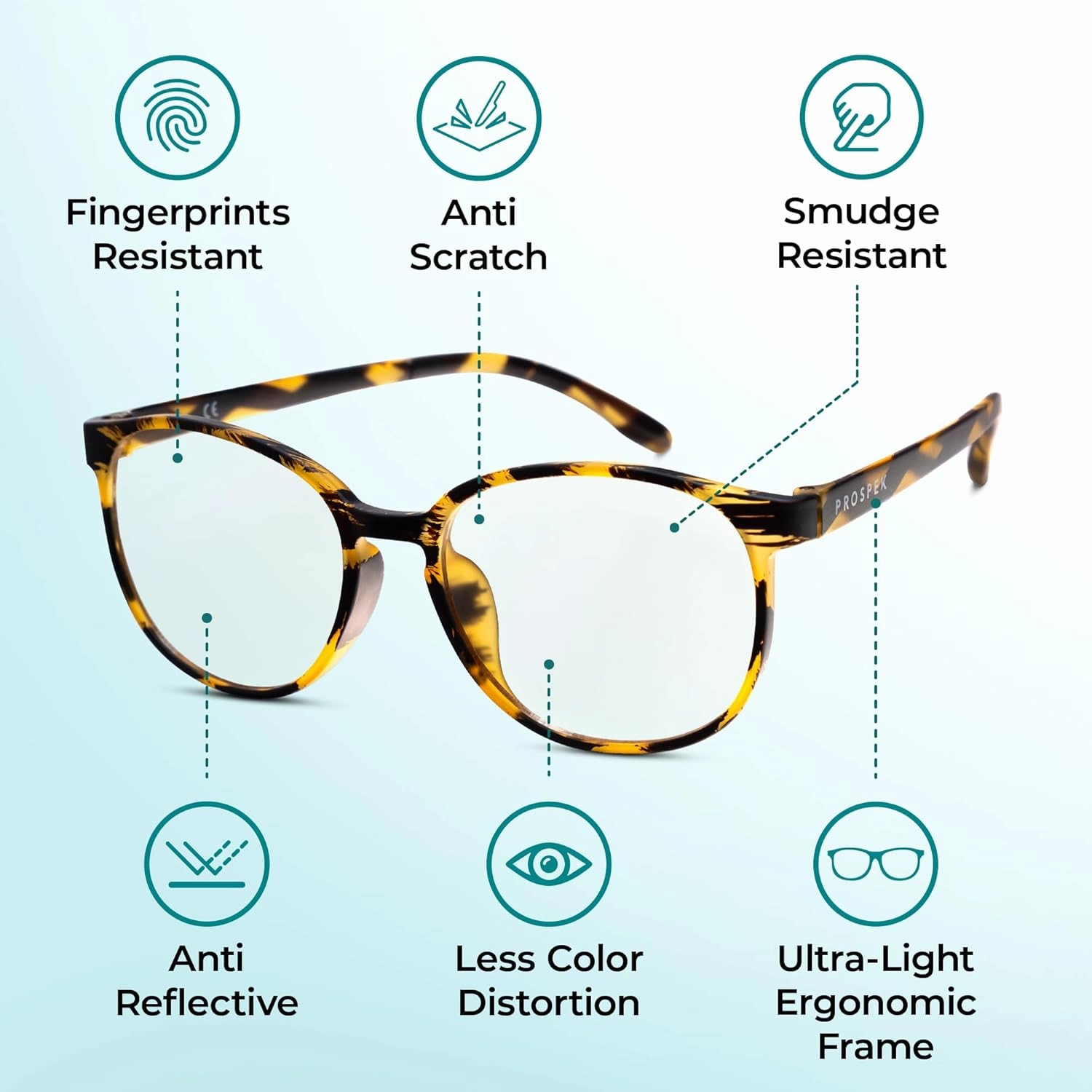 Prospek Blue Light Reading Glasses For Women, ARTIST ( 2.0 Diopters) - High Optical Quality Clear Lenses