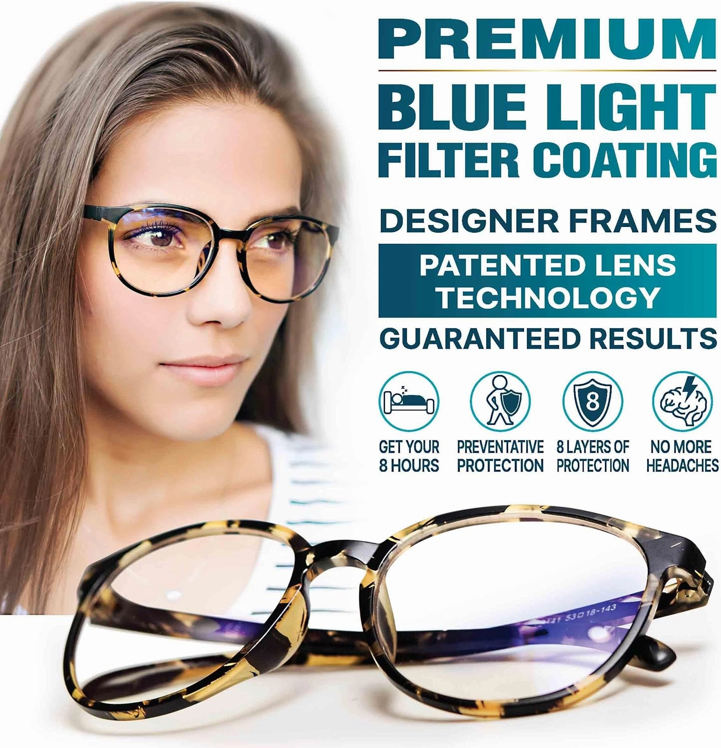 Prospek Blue Light Reading Glasses For Women, ARTIST ( 2.0 Diopters) - High Optical Quality Clear Lenses