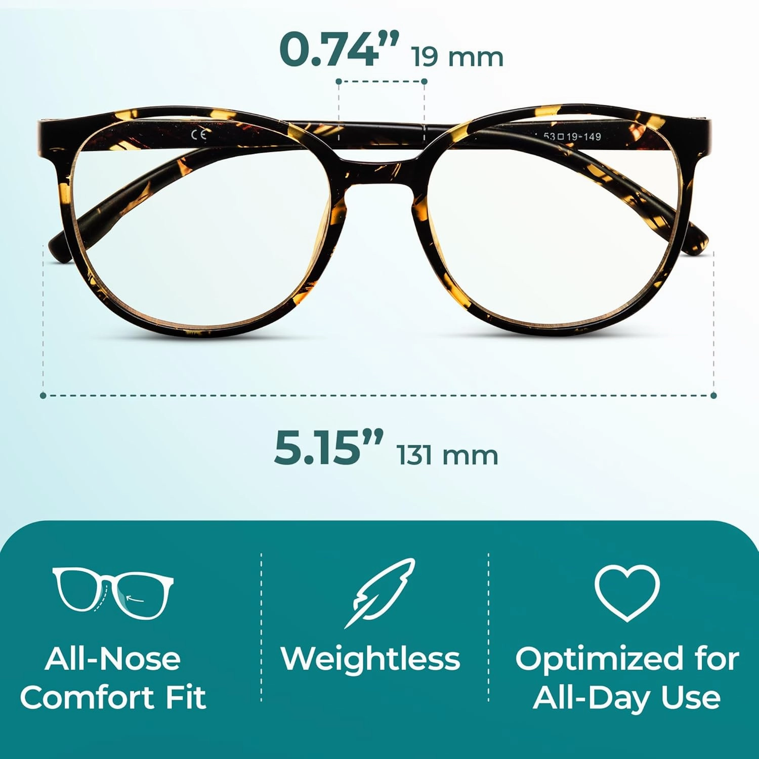 Prospek Blue Light Reading Glasses For Women, ARTIST ( 2.0 Diopters) - High Optical Quality Clear Lenses