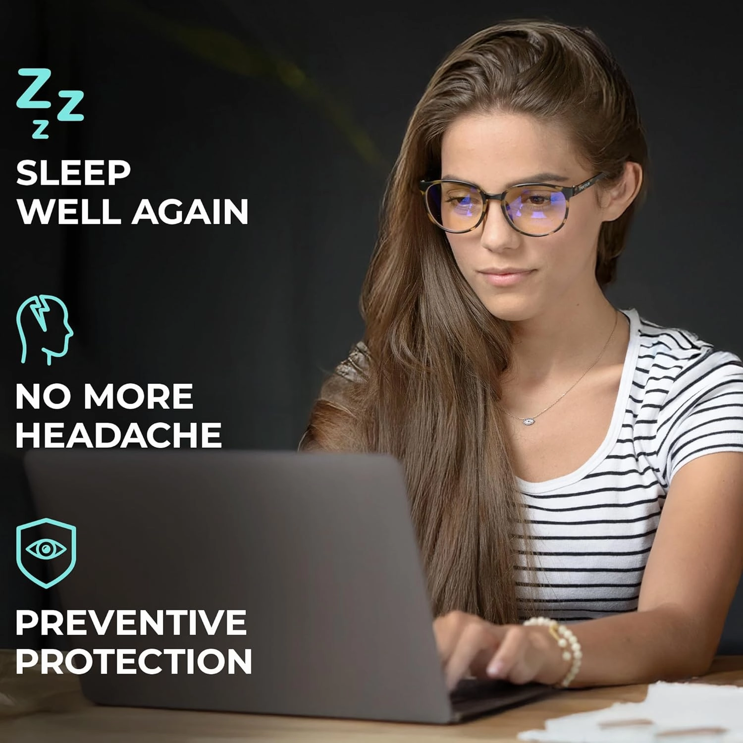 Prospek Blue Light Reading Glasses For Women, ARTIST ( 2.0 Diopters) - High Optical Quality Clear Lenses
