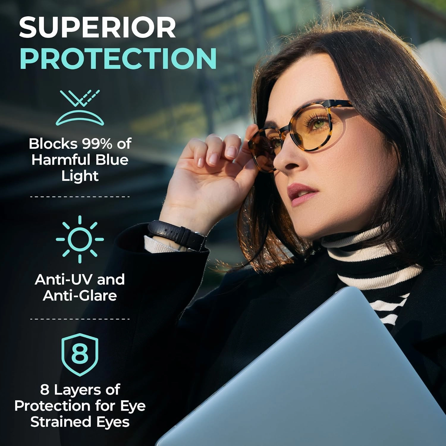 Prospek Blue Light Reading Glasses For Women, ARTIST ( 2.0 Diopters) - High Optical Quality Clear Lenses