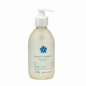Provence Sante Cleansing Bath & Shower Gel - Moisturizing Almond Oil Body Wash for Dry Skin - Nourishing Exotic Jasmine Scent - Made in France - 10.2 Oz