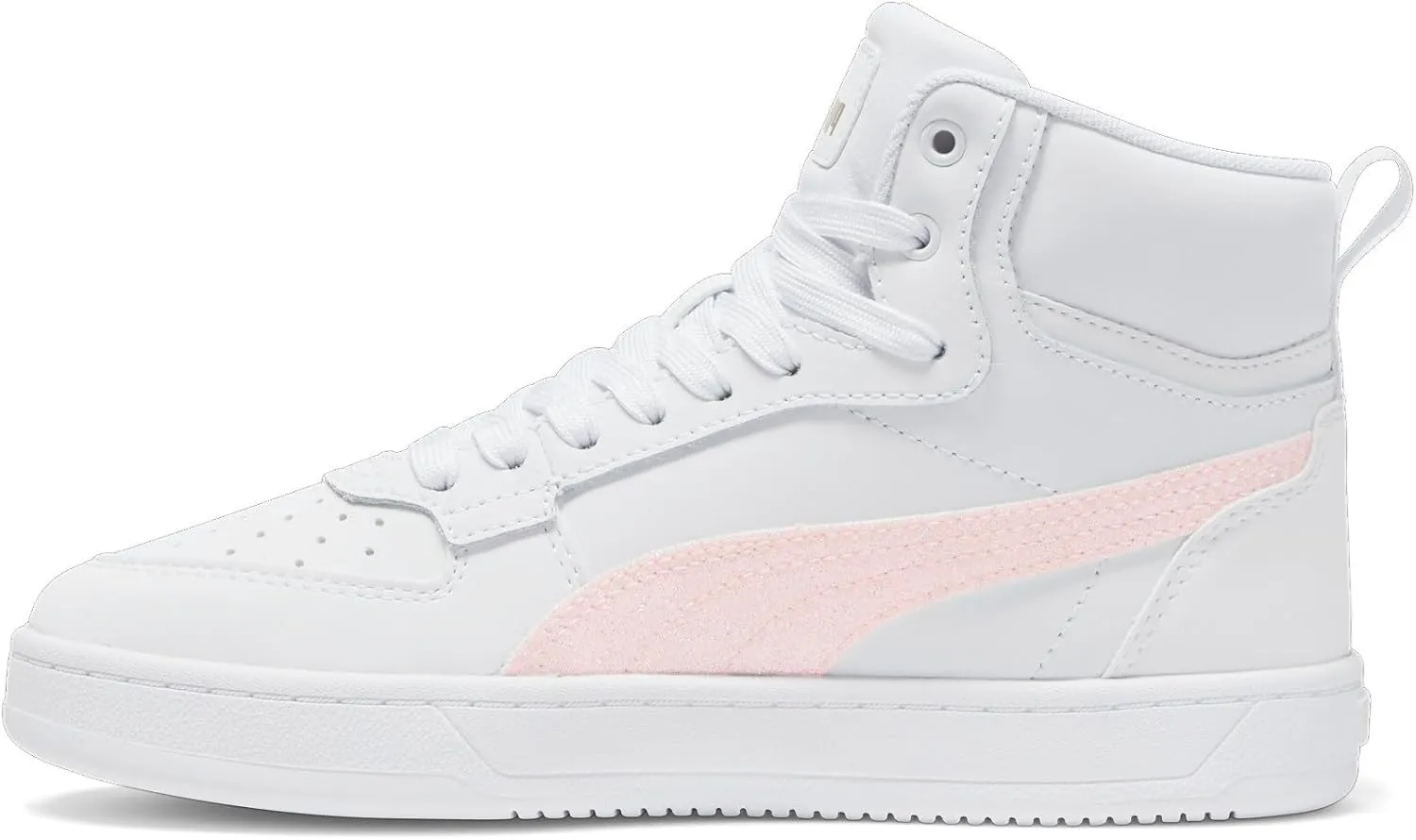 PUMA Caven Sneaker, White-Peach Smoothie-Gold, 7 US Unisex Big Kid