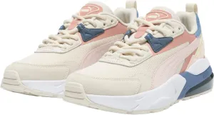 PUMA - Womens Vis2K Soft Shoes, Color Alpine Snow/Island Pink/Deeva Peach, Size: 8 M US