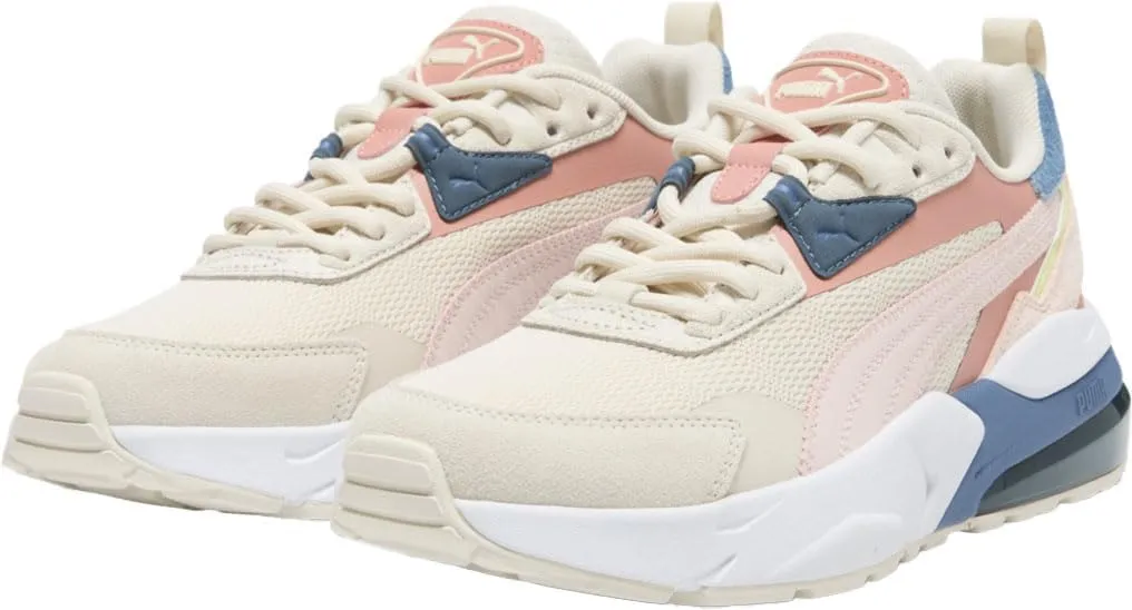 PUMA - Womens Vis2K Soft Shoes, Color Alpine Snow/Island Pink/Deeva Peach, Size: 8 M US