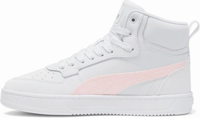 PUMA Caven Sneaker, White-Peach Smoothie-Gold, 5.5 US Unisex Big Kid