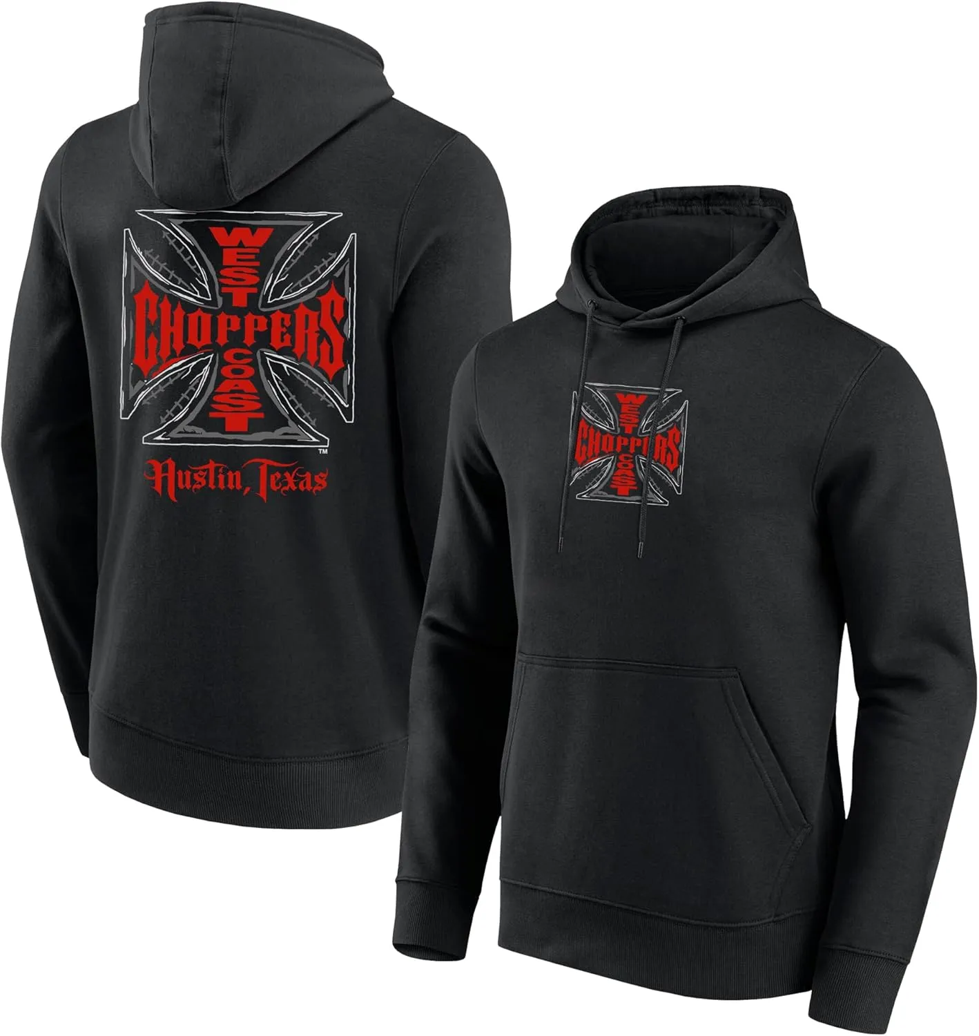 Qanipu West Coast Choppers Og Classic Hoodie Hooded Sweatshirt with Pockets - White