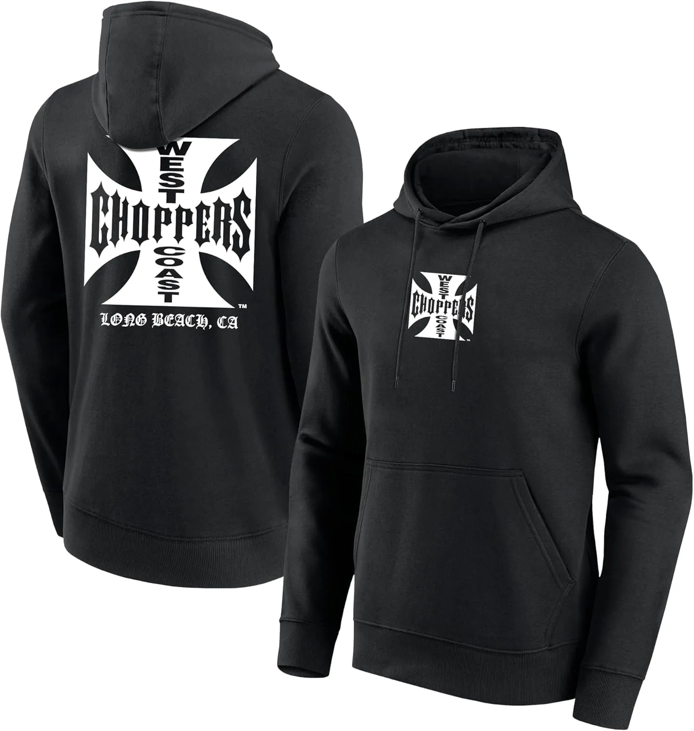 Qanipu West Coast Choppers Og Classic Hoodie Hooded Sweatshirt with Pockets - White