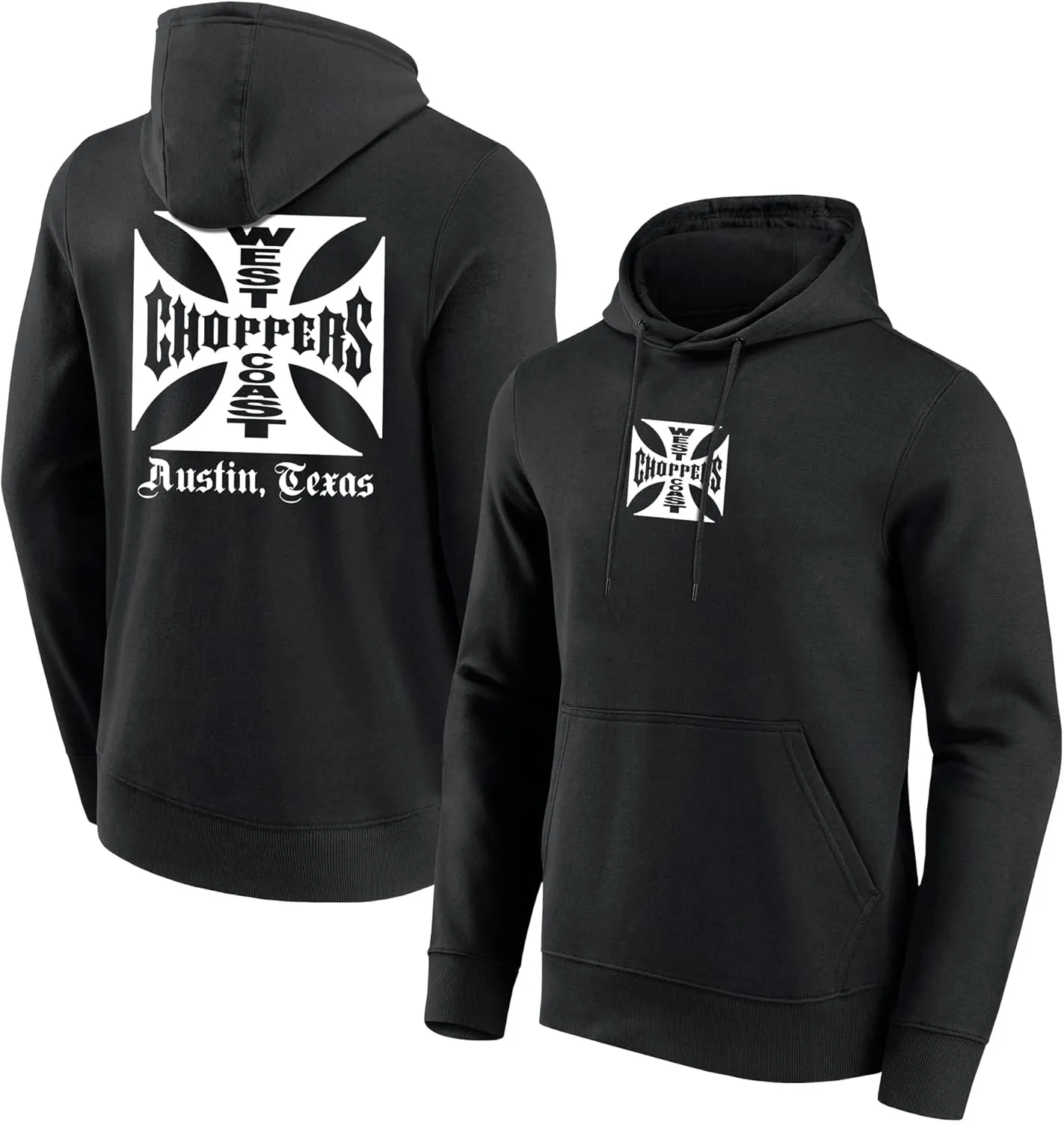 Qanipu West Coast Choppers Og Classic Hoodie Hooded Sweatshirt with Pockets - White