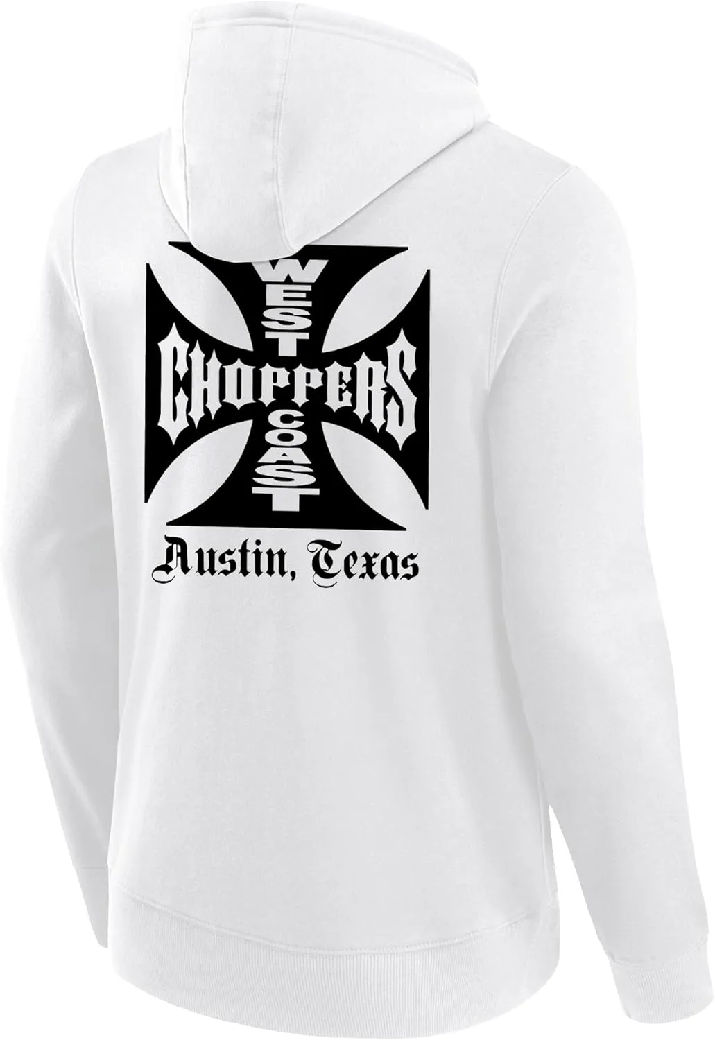 Qanipu West Coast Choppers Og Classic Hoodie Hooded Sweatshirt with Pockets - White