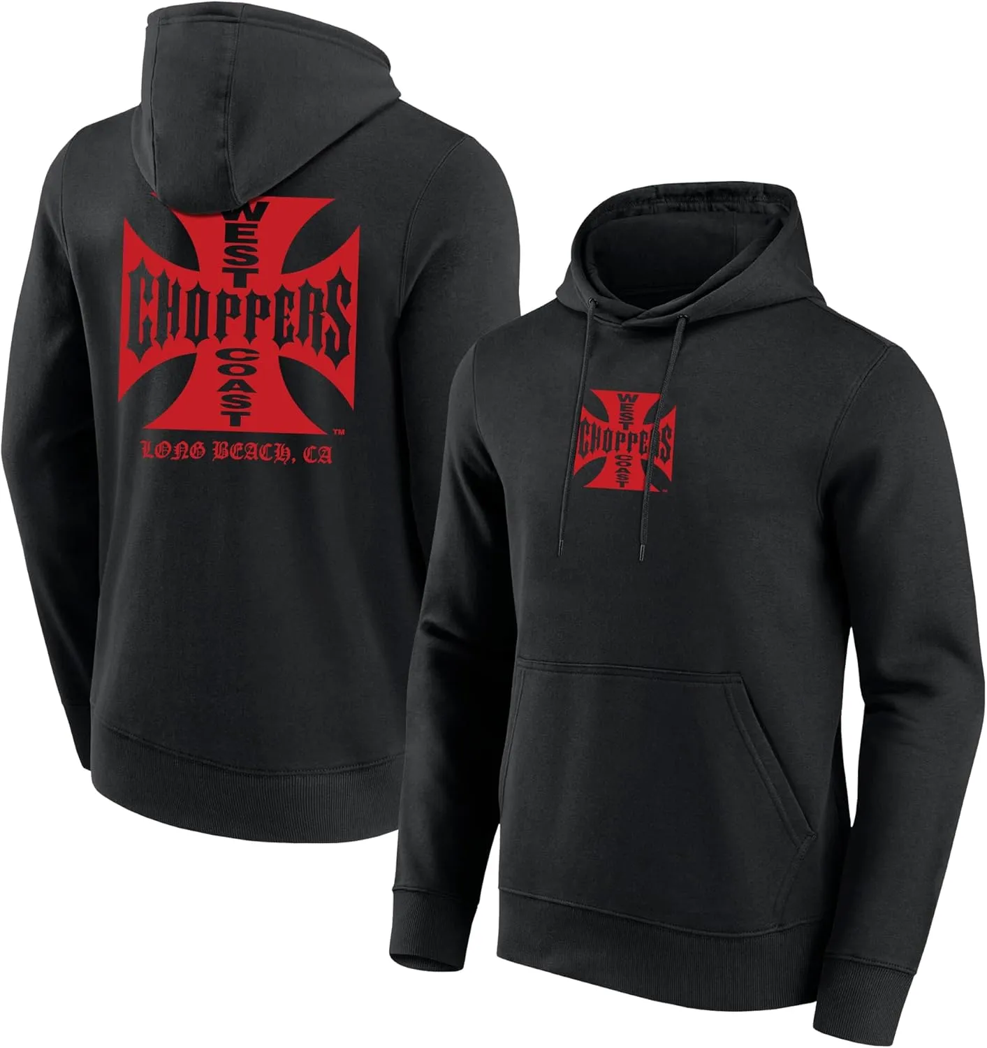 Qanipu West Coast Choppers Og Classic Hoodie Hooded Sweatshirt with Pockets - White