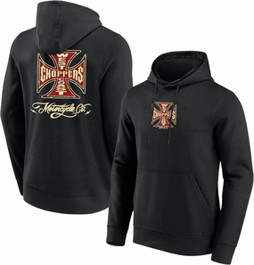 Qanipu West Coast Choppers Og Classic Hoodie Hooded Sweatshirt with Pockets - White